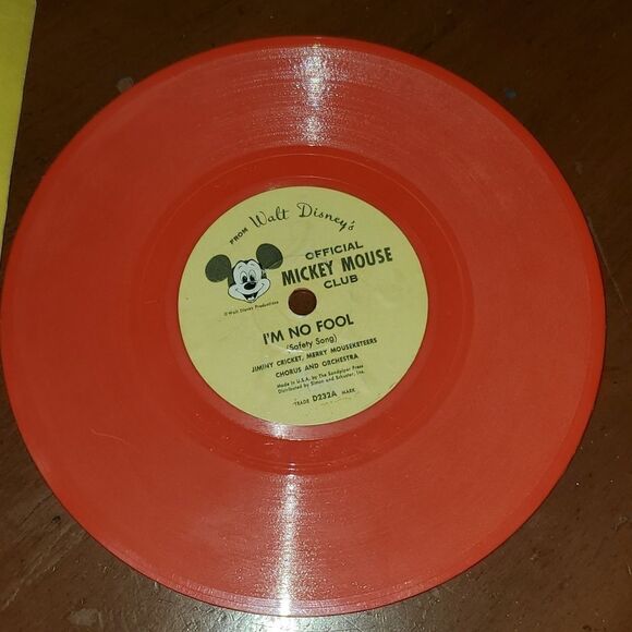 Vintage Walt Disney I'm No Fool and Frere Jacques Vinyl Orange D232A - Picture 4 of 7